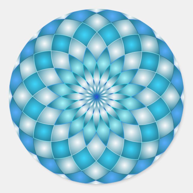 Sticker mandala fleur abstraite de lotus (Devant)