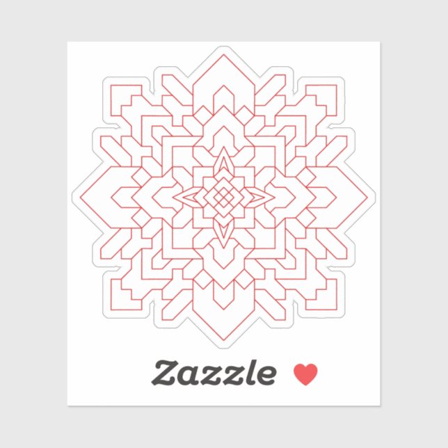 Sticker Mandala géométrique #1 (Feuille)