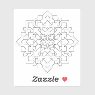 Sticker Mandala Géométrique #3 Effacé