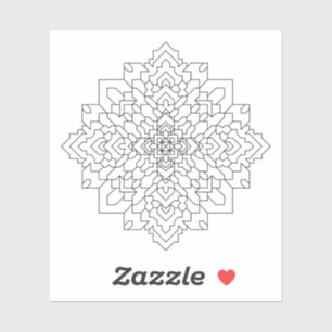 Sticker Mandala géométrique #7 Clair