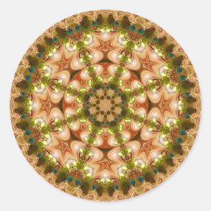 Sticker Mandala Géométrique Earthy Pastel