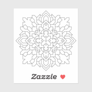 Sticker Mandala géométrique no 6 effacé