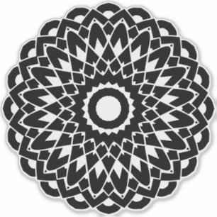Sticker Mandala géométrique transparent