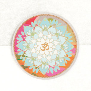 Sticker Mandala Lotus Flower et Om Symbole