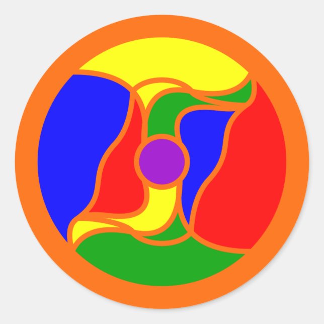 Sticker Mandala Optoskept rond (Devant)