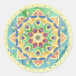 Sticker Mandala Pastel pour la Paix en Sable et So