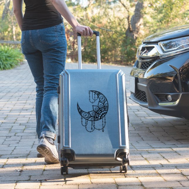 Sticker Mandala Style Croissant de lune (Valise Insitu)
