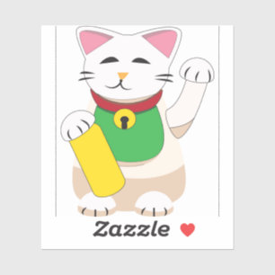 Sticker Maneki Neko ou le chat Beckoning