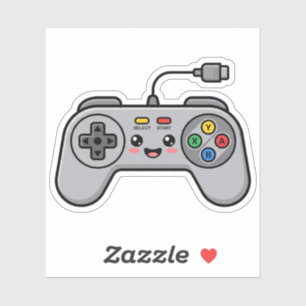 Sticker Manette de jeu rétro Kawaii pour une fête des père
