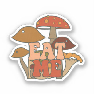 Sticker "Mange-moi" - Conception Whimsical Mushroom