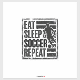 Sticker Manger Dormir Football Répéter Conception de Chemi
