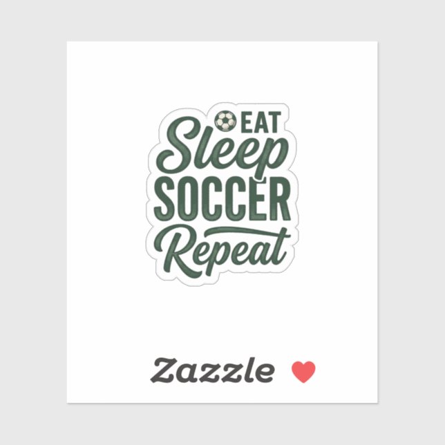 Sticker Manger Dormir Football Répéter Conception de T-Shi (Feuille)