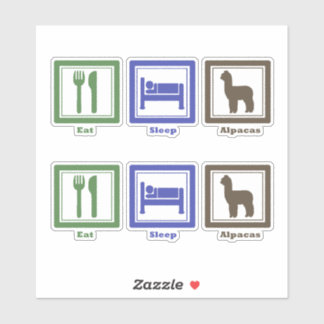 Sticker Mangez les alpacas du sommeil