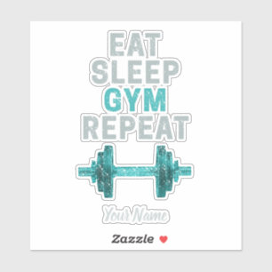 Sticker Mangez Sleep Gym Répéter Gymnastique Vintage Pour