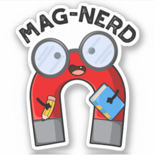 Sticker Manipuler de magnétisme Nerd marrant nerd