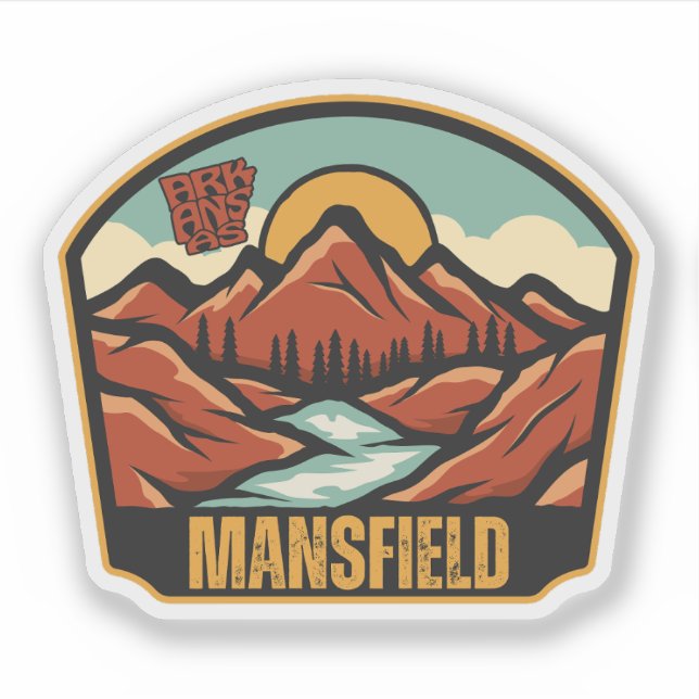 Sticker Mansfield, Arkansas  (Devant)