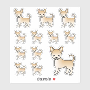 Sticker Manteau Foi Smooth Chihuahua Cute Cartoon Chiens