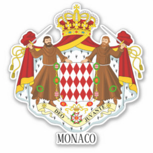 Sticker Manteau National De Monaco Patriotique