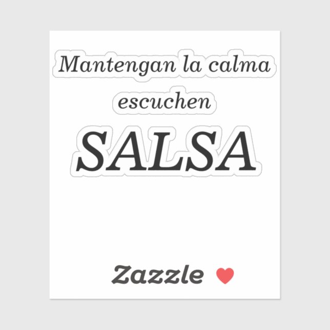 Sticker Mantengan la calma (Feuille)