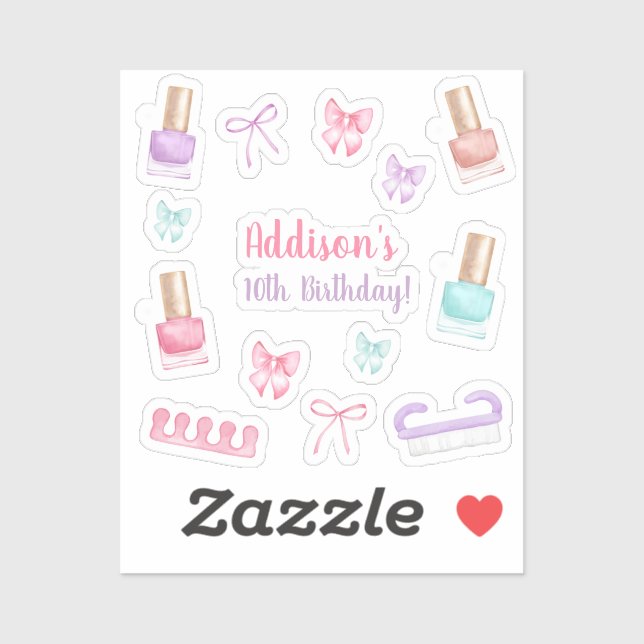 Sticker Manucure et Pédicure Fête Manucure Pédicure Vernis (Feuille)