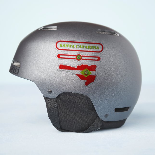 STICKER MAPA DE SANTA CATARINA. SAMER BRASIL (Côté casque)