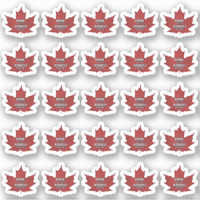 Sticker Maple Leaf Grade Dark Robuste goût (Devant)