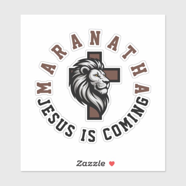 Sticker Maranatha Jésus arrive  (Feuille)