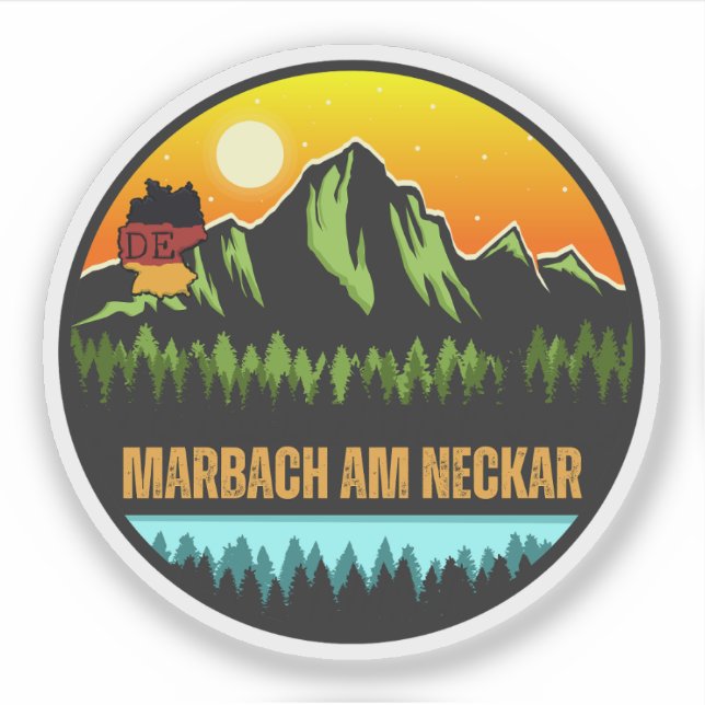 Sticker Marbach am Neckar, Bade-Wurtemberg Allemagne (Devant)