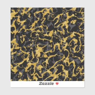 Sticker Marbre sauvage 8 - Noir et Or, Gris