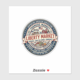 Sticker Marché des agriculteurs patriotiques Liberty Marke