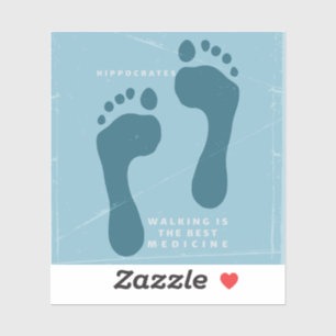 Sticker Marcher est le meilleur médicament Hippocrate cita