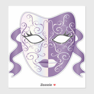 Sticker Mardi Gras Masque Thunder_Cove