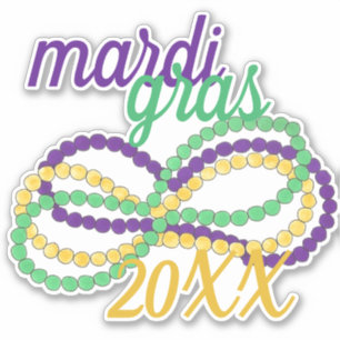 Sticker Mardi Gras New Orleans perle Strand NOLA