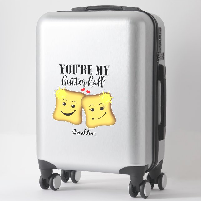 Sticker Mari et femme Mon meilleur demi drôle Valentine (Sur valise)