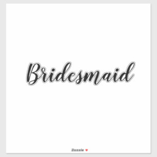 Sticker Mariage Bridesmaid 2023 Texte personnalisé simple