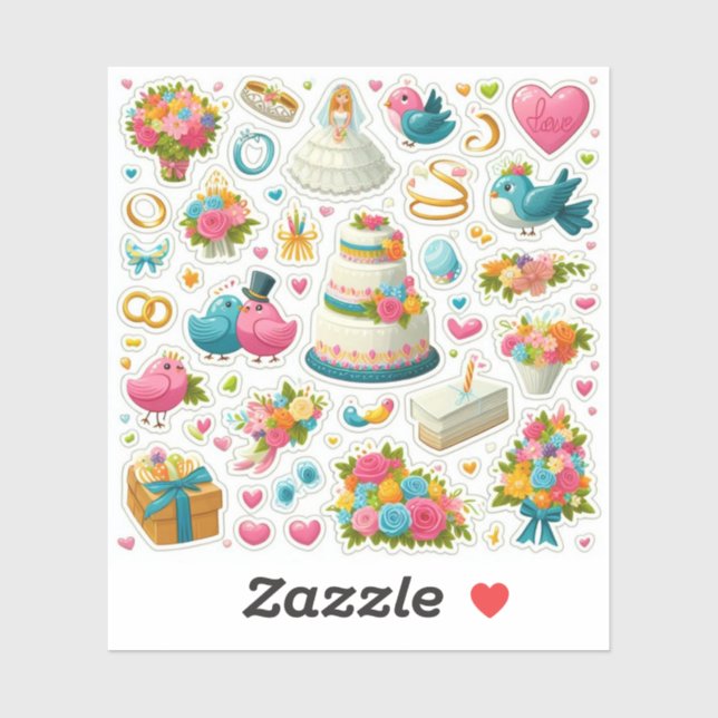 Sticker mariage Celebration" (Feuille)
