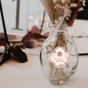 Sticker Mariage chinois élégant Double Xi Flower