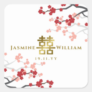 Sticker Mariage chinois Sakura Double Happiness