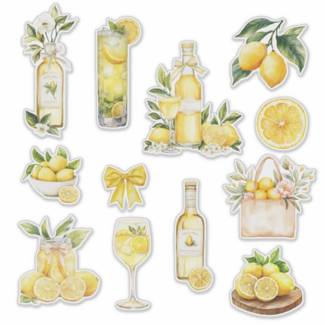Sticker Mariage : Citrons Et Limoncello, La Grande Squeeze (Devant)