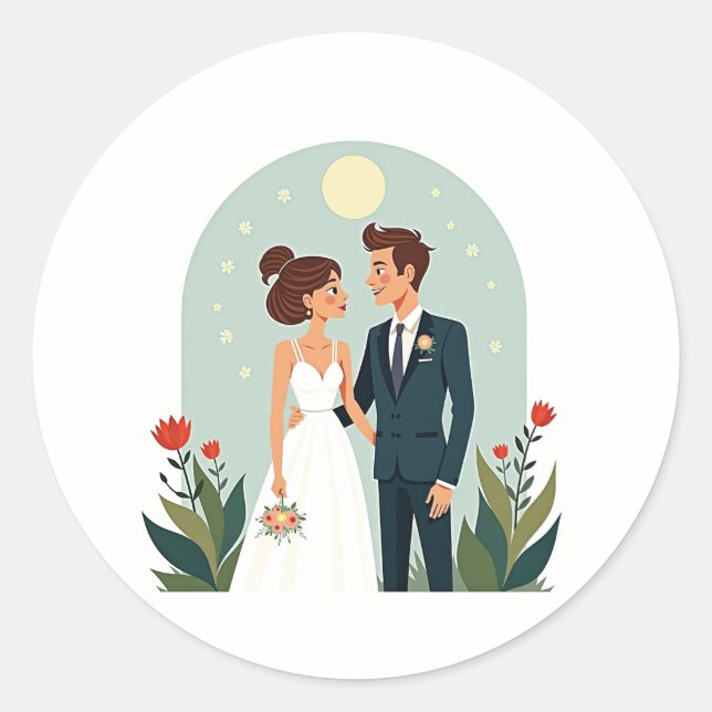Sticker mariage Couple (Devant)