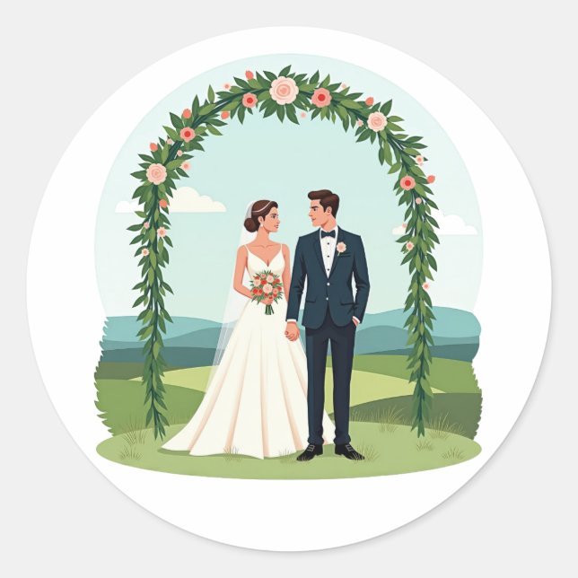 Sticker Mariage Couples (Devant)