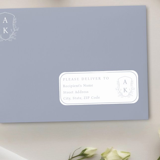 Sticker Mariage Crest Nom individuel adresse et sceaux (Créateur téléchargé)