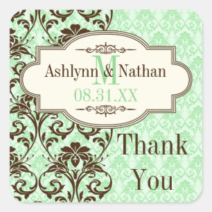 Sticker Mariage de 1,5 po avec Monnaie vintage, ro