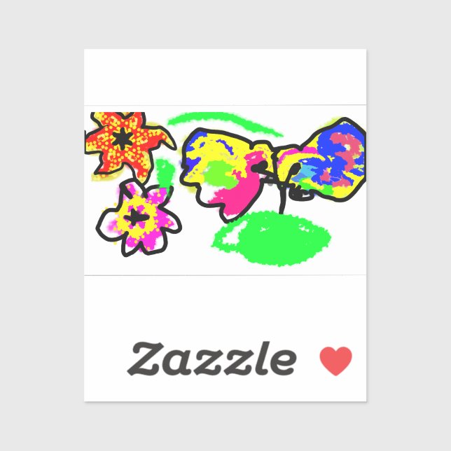 Sticker Mariage de colibris (Feuille)