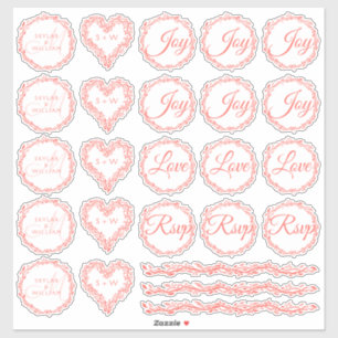 Sticker Mariage de corail Woodsy Assortiment 1 Mie Coupe V