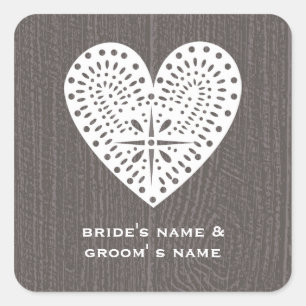 Sticker Mariage de dentelle inspirée de Barnwood