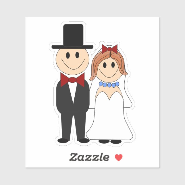 Sticker Mariage de mariée et de chambre (Feuille)