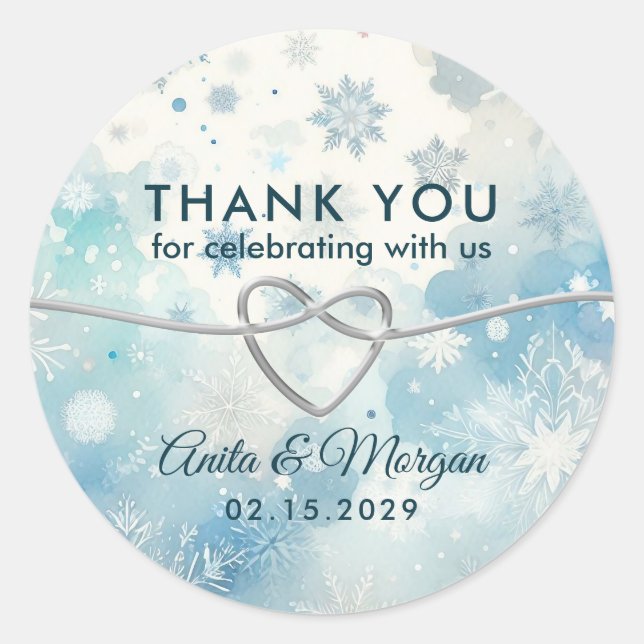 Sticker Mariage de Merci Winter Wonderland (Devant)