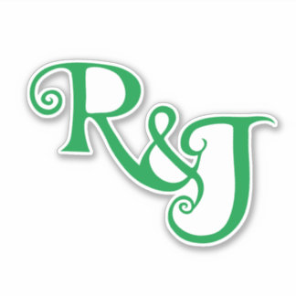 Sticker Mariage de monogramme R&J