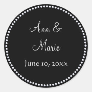Sticker Mariage de Parties scintillant Faux noir e